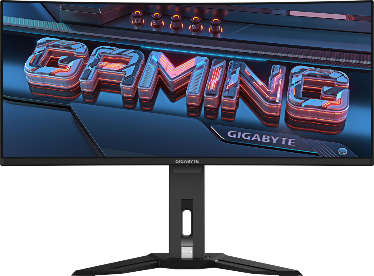 Монитор Геймърски GIGABYTE MO34WQC2,QD-OLED, WQHD(3440x1440), 240Hz, 0.03ms, HDR 400на ниска цена с бърза доставка - BestPC.BG