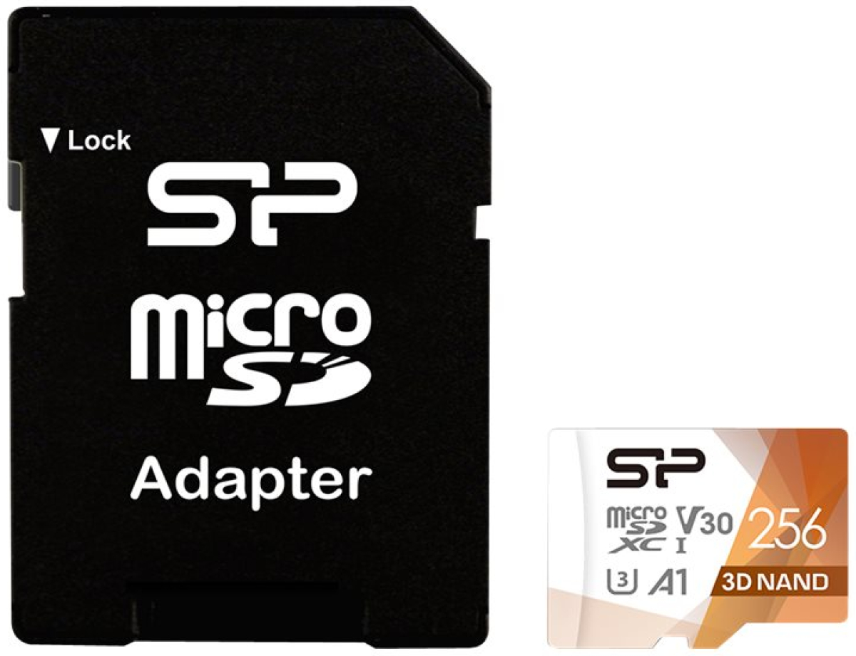 SILICON POWER memory card Superior Pro Micro SDXC 256GB UHS-I U3 V30 +adapterна ниска цена с бърза доставка - BestPC.BG