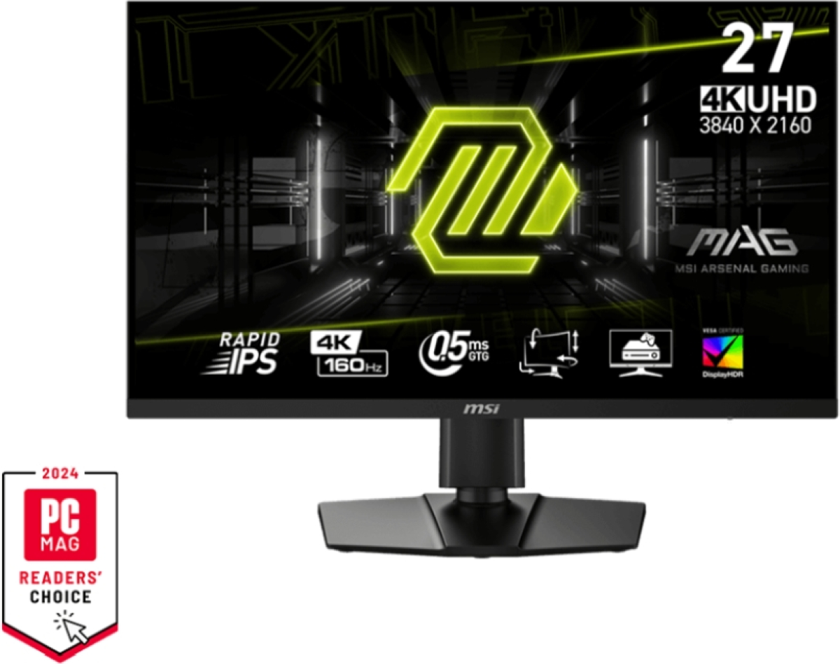 Монитор MSI MAG 274UPF E2, 27", Rapid IPS, 160Hz, 0.5ms, UHD 3840x2160, Flat, HDR 400на ниска цена с бърза доставка - BestPC.BG