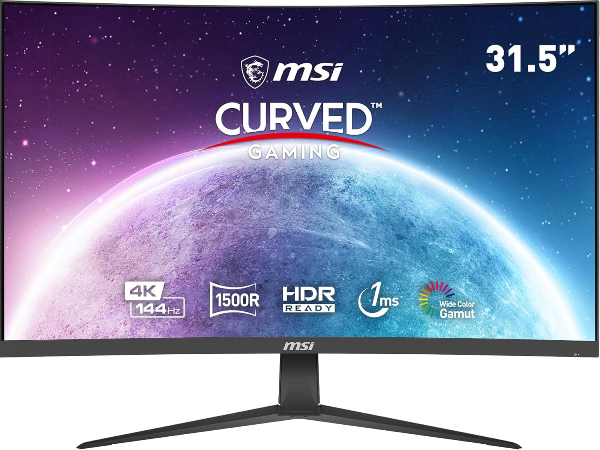 Монитор MSI G321CU Curved, 31.5" 144Hz, UHD (3840x2160), 4ms, Черенна ниска цена с бърза доставка - BestPC.BG