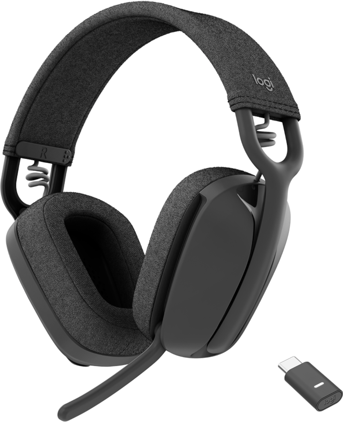 Слушалки Logitech Zone Vibe 100, Over-ear, Bluetooth, 40 mm, 20kHz, 118 dB, Микрофон, USB Type-C, Графитенна ниска цена с бърза доставка - BestPC.BG