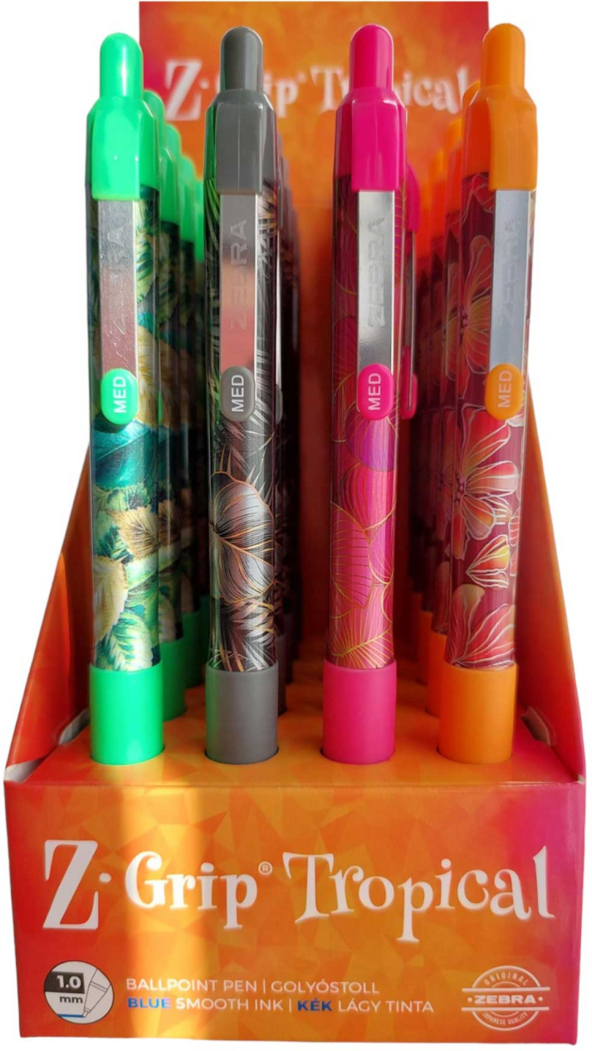 Zebra Химикалка Z-Grip Tropical, 20 броя в дисплейна ниска цена с бърза доставка - BestPC.BG