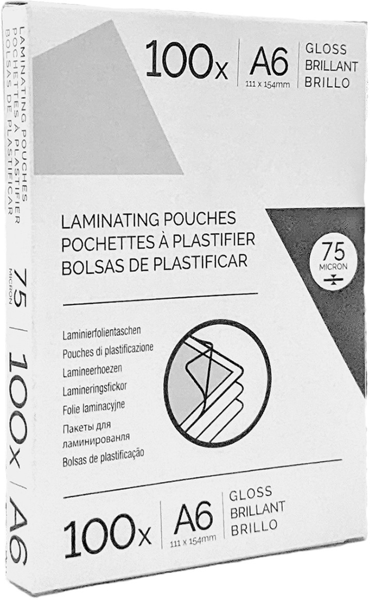 Хартия за принтер Fellowes Фолио за ламиниране, A6, 75 микрона, 100 брояна ниска цена с бърза доставка - BestPC.BG