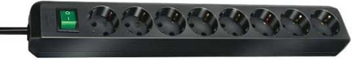 Контакт Brennenstuhl Разклонител Eco-Line, 8 гнезда, 3 m кабел, черенна ниска цена с бърза доставка - BestPC.BG