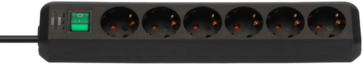 Контакт Brennenstuhl Разклонител Eco-Line, 6 гнезда, 1.5 m кабел, черенна ниска цена с бърза доставка - BestPC.BG