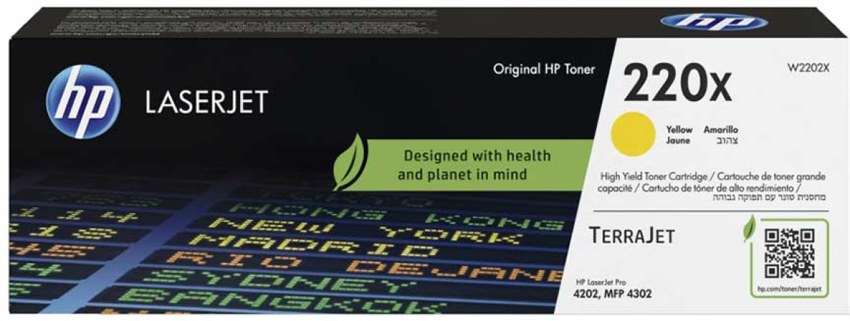 HP Тонер 220X, W2202X, LJ PRO 4202-4302, 5500 страници-5%, Yellowна ниска цена с бърза доставка - BestPC.BG