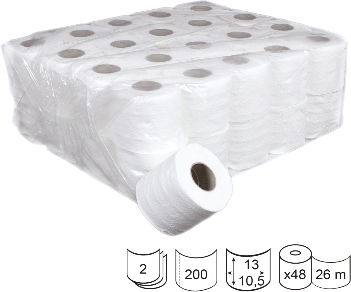 Продукт Тоалетна хартия, трипластова, целулозна, 100 g, 24 брояна ниска цена с бърза доставка - BestPC.BG