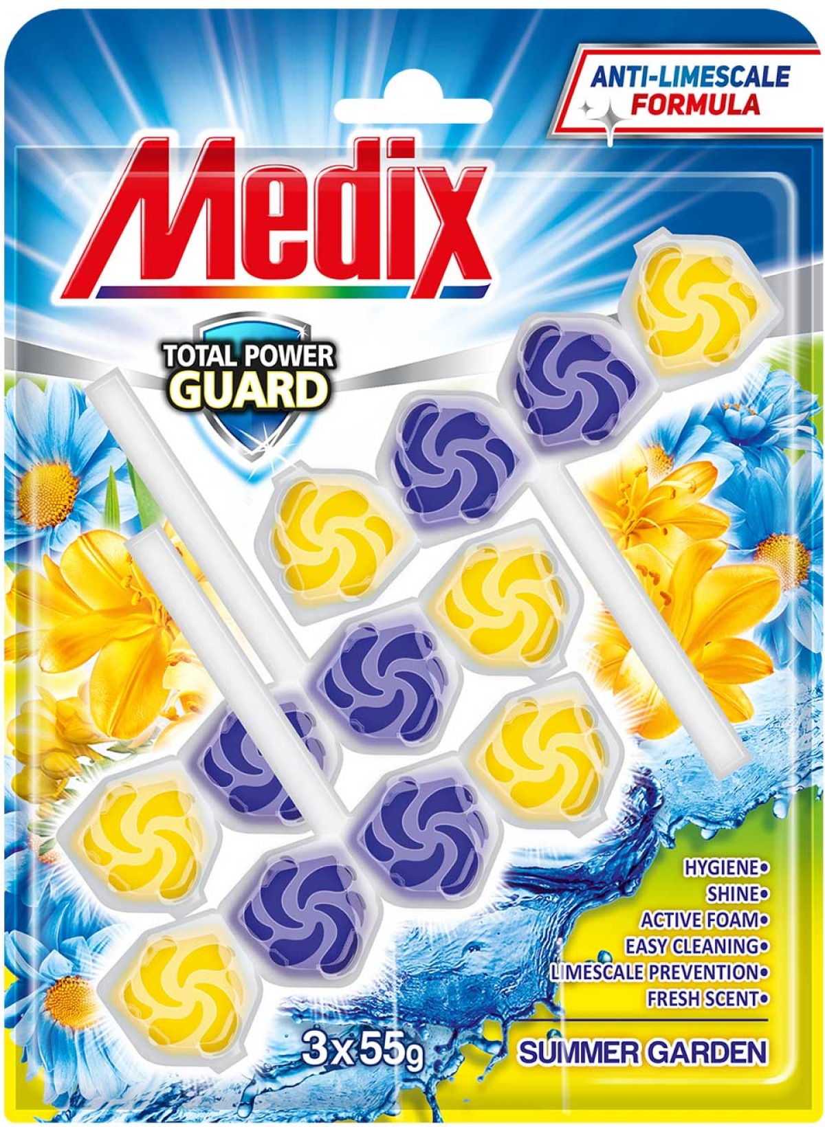 Почистващ продукт Medix Ароматизатор за тоалетна Summer Garden, 55 g, 3 брояна ниска цена с бърза доставка - BestPC.BG