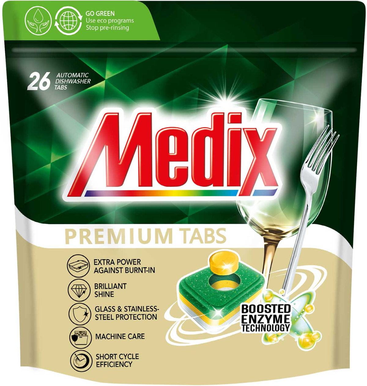 Почистващ продукт Medix Таблетки за съдомиялна Premium, 26 брояна ниска цена с бърза доставка - BestPC.BG