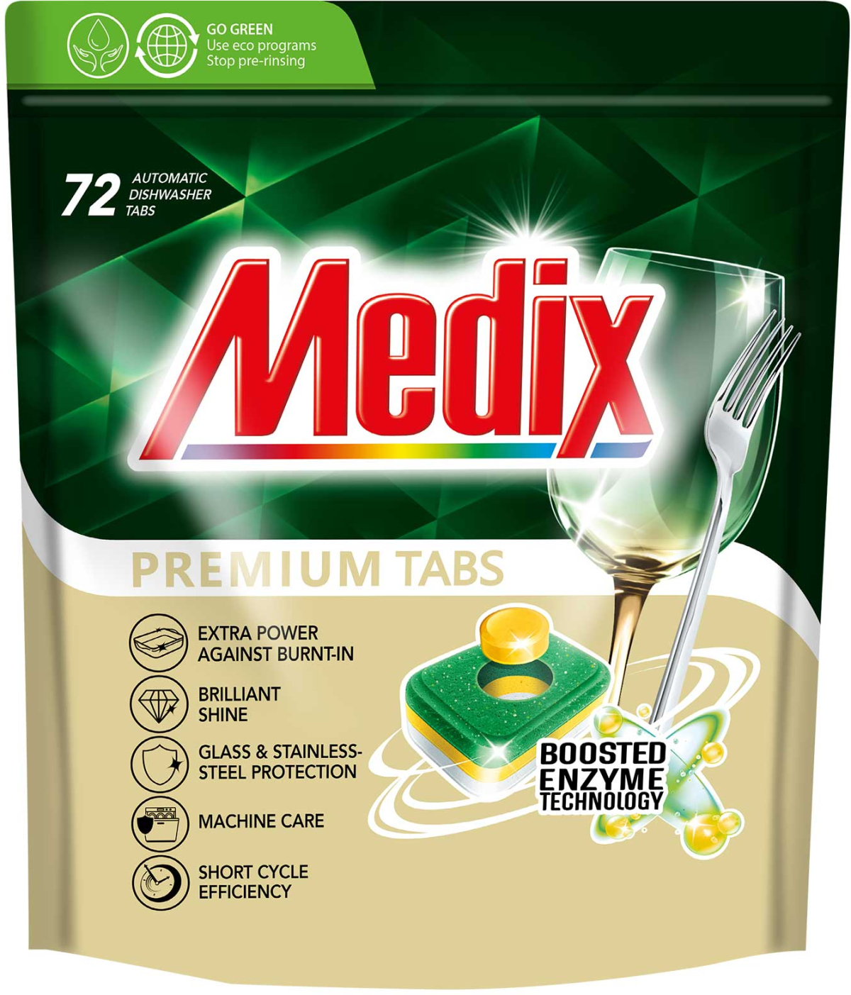 Почистващ продукт Medix Таблетки за съдомиялна Premium, 72 брояна ниска цена с бърза доставка - BestPC.BG