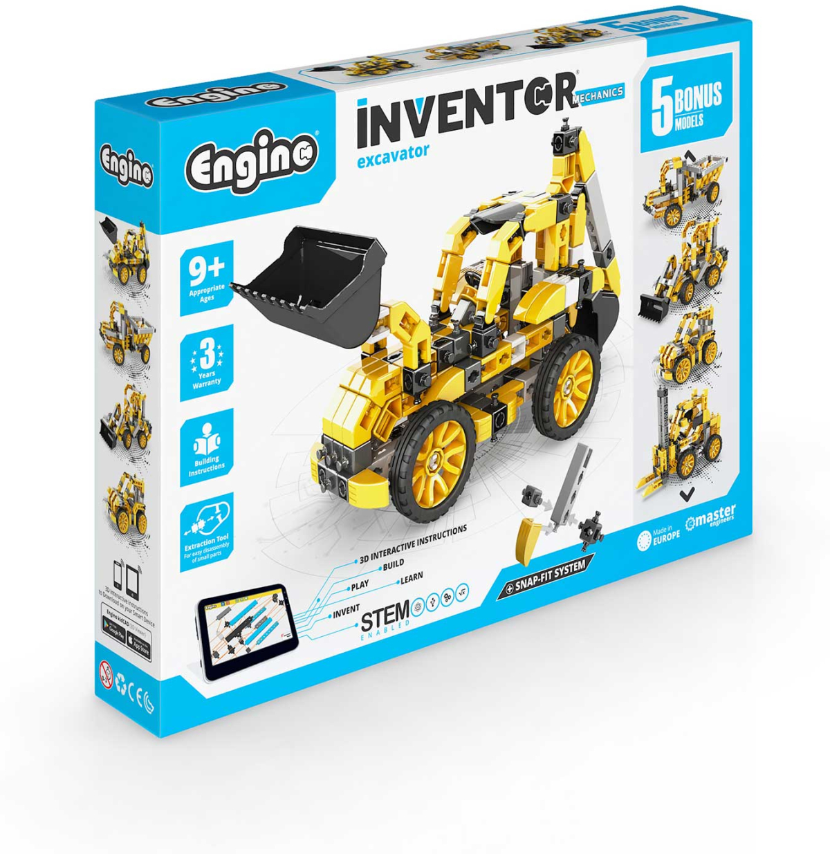 Engino Конструктор Inventor Mechanics - Багер, 5 в 1на ниска цена с бърза доставка - BestPC.BG