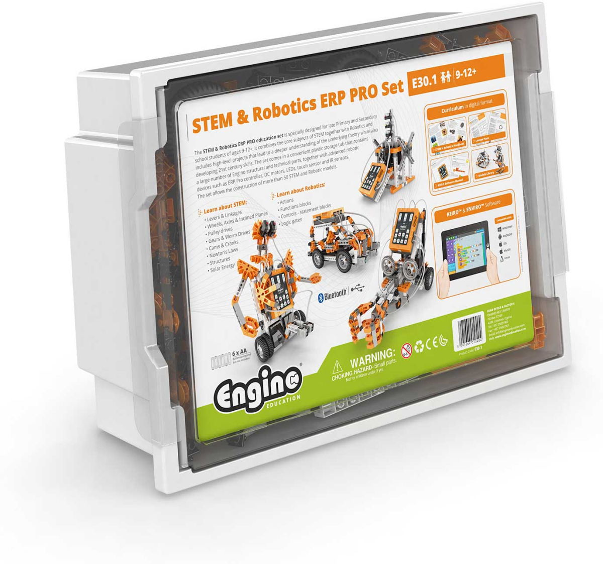 Продукт Engino Комплект Education Robotics Pro - Роботика ERP, с презареждаеми батериина ниска цена с бърза доставка - BestPC.BG