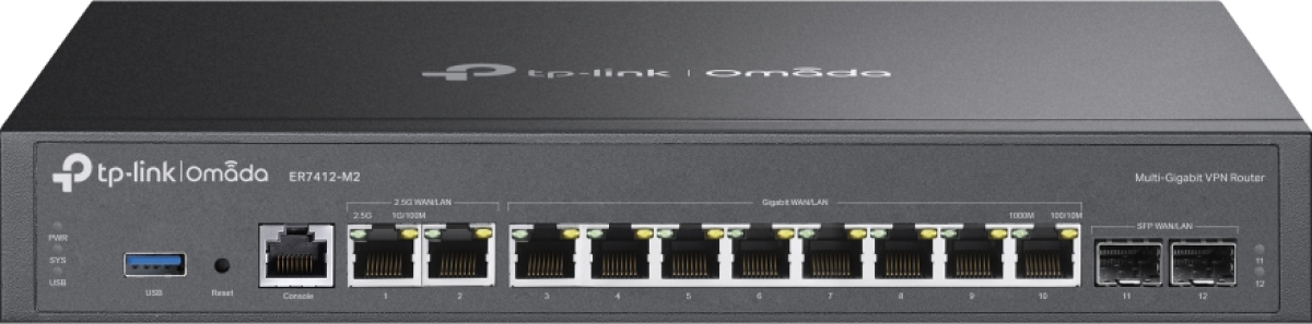 Рутер/Маршрутизатор TP-Link ER7412-M2 Omada мулти-гигабитов VPN рутерна ниска цена с бърза доставка - BestPC.BG