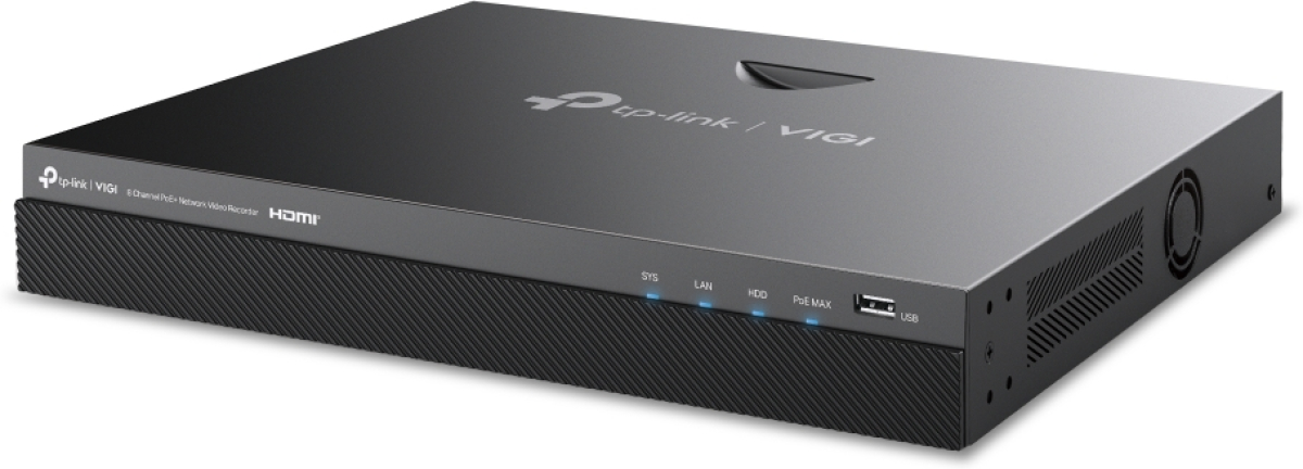 Видеорекордер Мрежови видео рекордер TP-Link VIGI NVR2008H-8MP 8-канален PoE+на ниска цена с бърза доставка - BestPC.BG