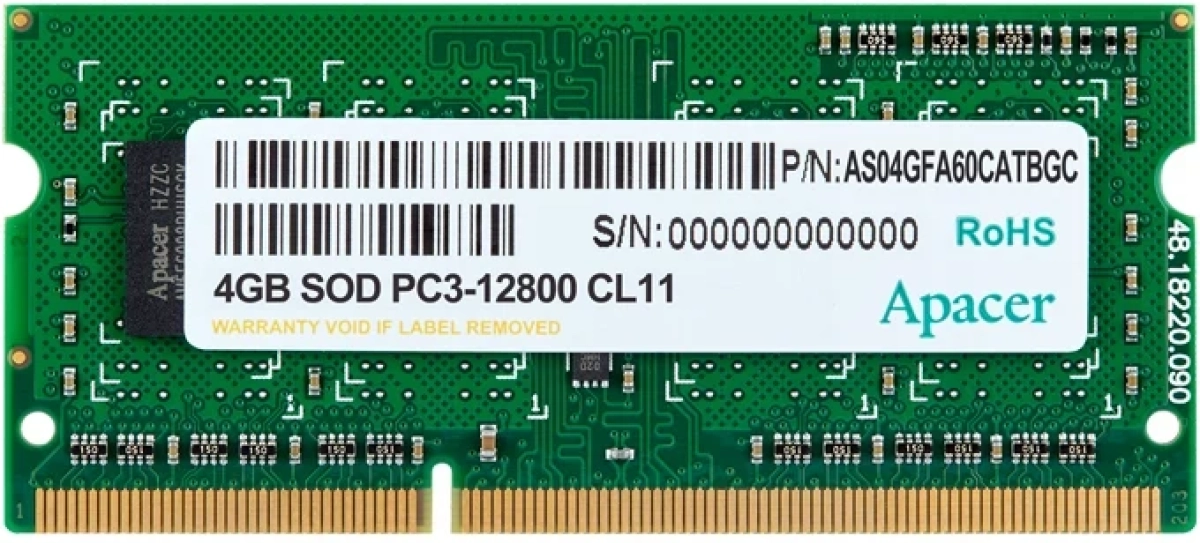 Apacer памет RAM 8GB DDR3 SODIMM 512x8 1333MHz - AS08GFA33C9TBGCна ниска цена с бърза доставка - BestPC.BG