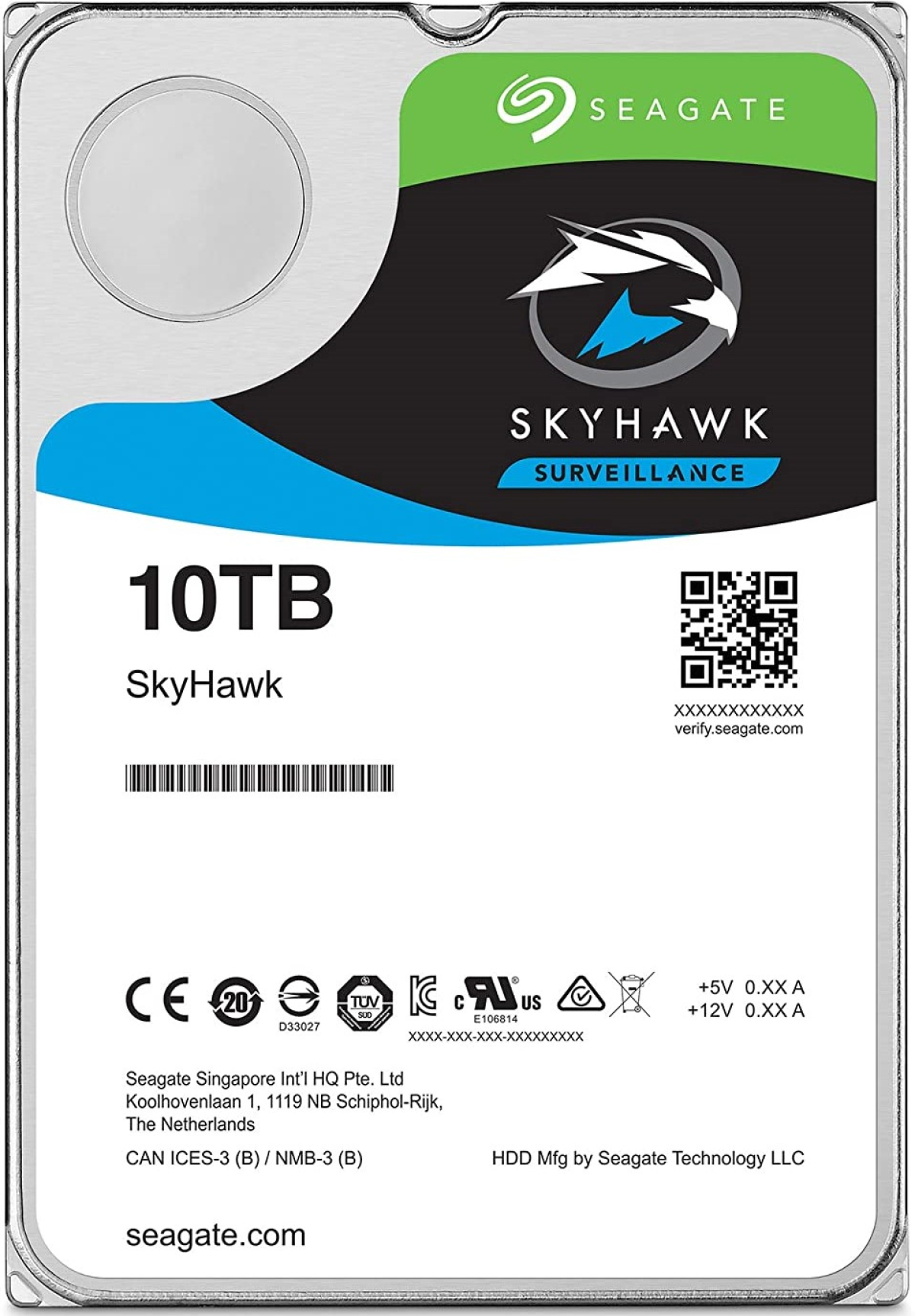 HDD за DVR-видеонаблюдение Seagate SkyHawk AI, 10 TB, 3,5", 7200 rpm, SATA 3 6Gb/s, 256 MB cache, NCQ, S.M.A.R.T.на ниска цена с бърза доставка - BestPC.BG