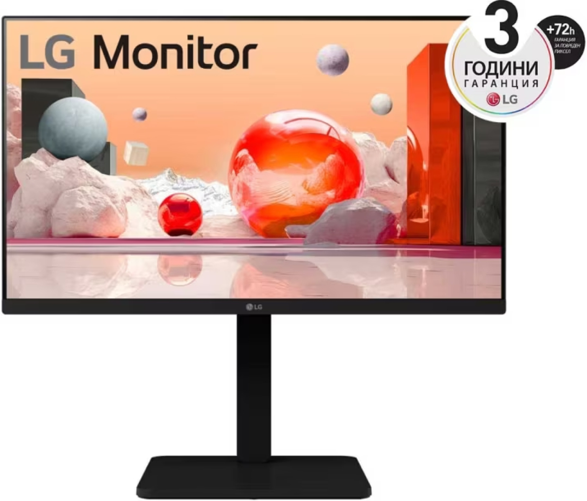 Монитор LG 24BA550-B, 23.8" IPS LED AG, 200cd/m2, Full HD 1920x1080, 100Hz, Display Portна ниска цена с бърза доставка - BestPC.BG