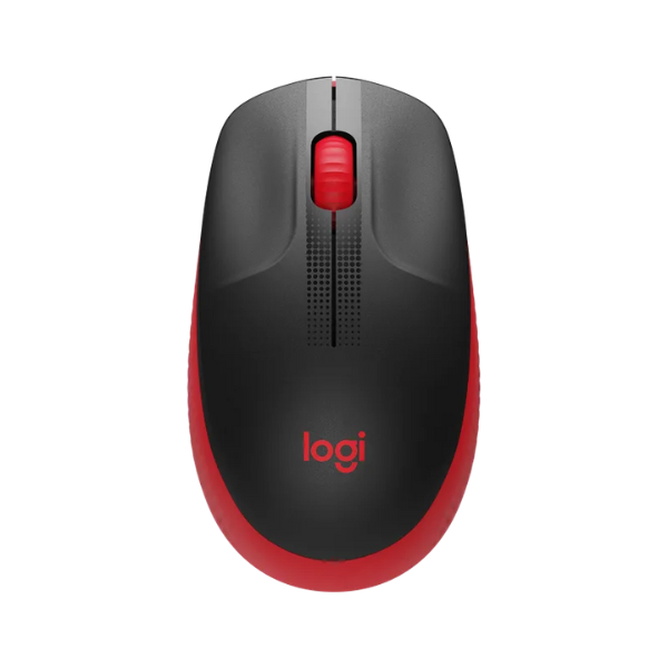 Мишка LOGITECH M190 Wireless, червена/чернана ниска цена с бърза доставка - BestPC.BG