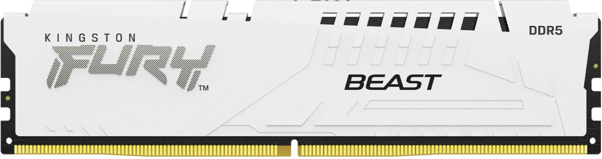 Памет Kingston FURY Beast White 16GB DDR5 6000MHz CL36 KF560C36BWE2-16на ниска цена с бърза доставка - BestPC.BG