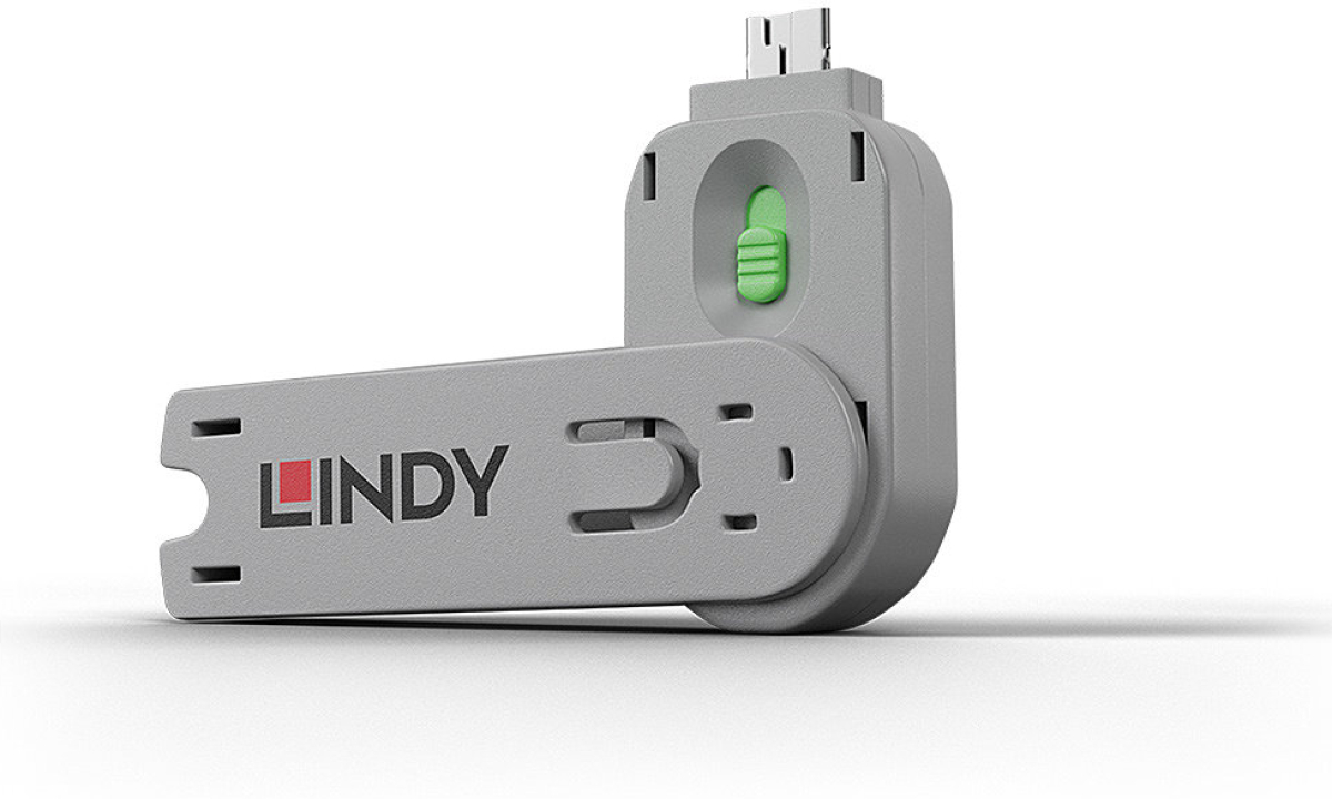 Продукт LINDY LNY-40621 :: Ключ за блокиране на USB тип A порт, зеленна ниска цена с бърза доставка - BestPC.BG