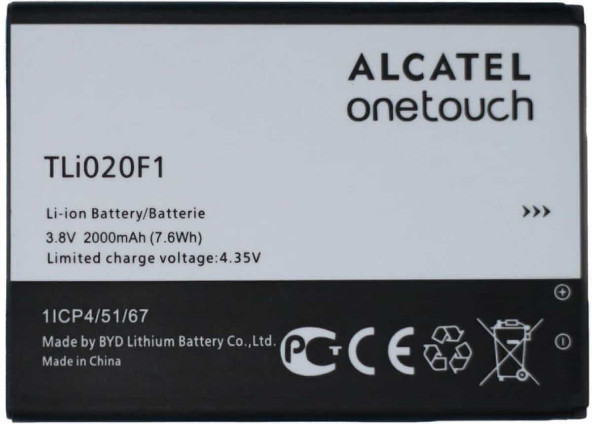Батерия за смартфон TLI020F1 Alcatel 5044R, 3.8V, 2000mAhна ниска цена с бърза доставка - BestPC.BG