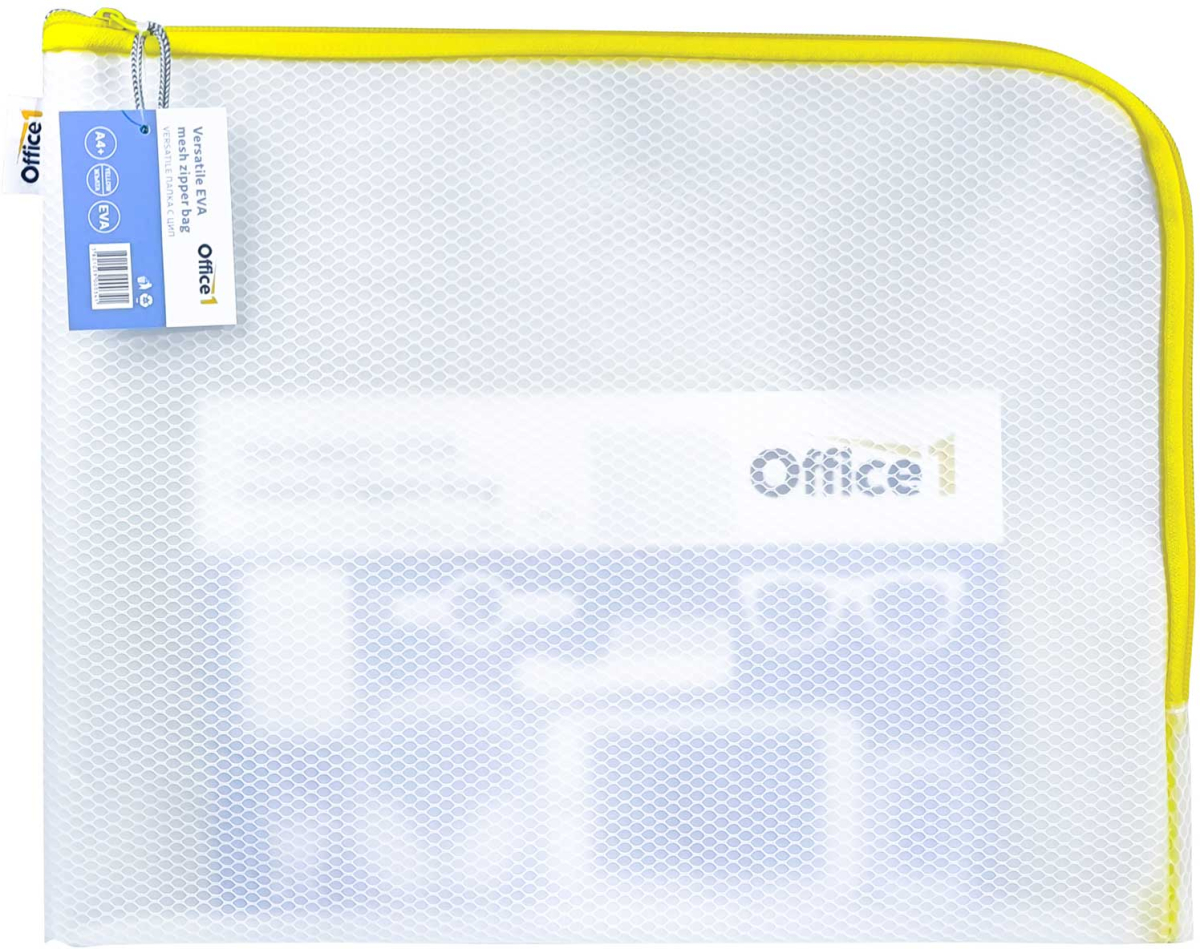 Office 1 Папка Versatile, A4+, с цип, жълтана ниска цена с бърза доставка - BestPC.BG