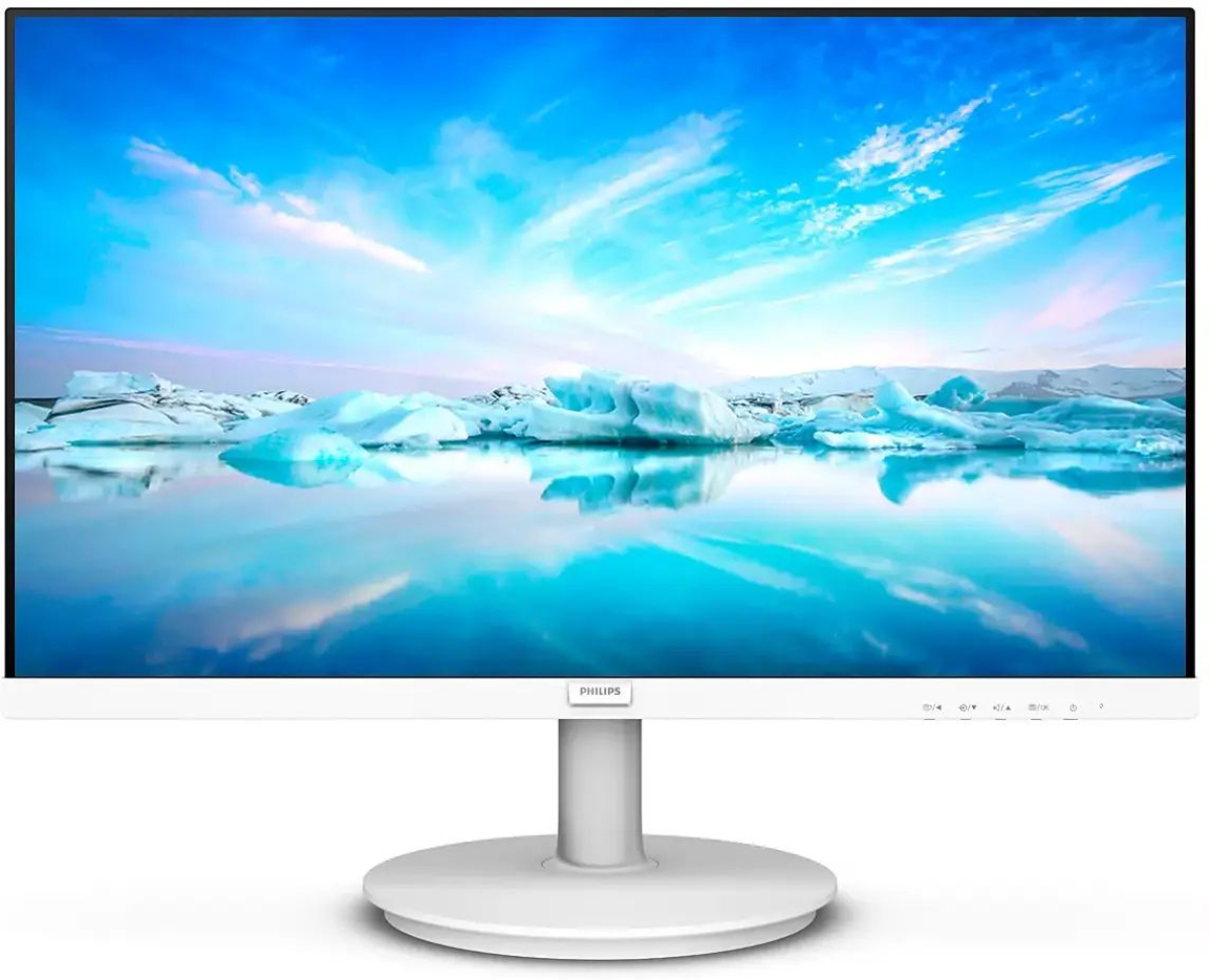 Монитор Philips 271V8AW, 27" FHD, IPS, 75 Hz, 250 cd/m2, VGA, 1x HDMI, 4 ms, Матово, 2x 2W, Бялна ниска цена с бърза доставка - BestPC.BG