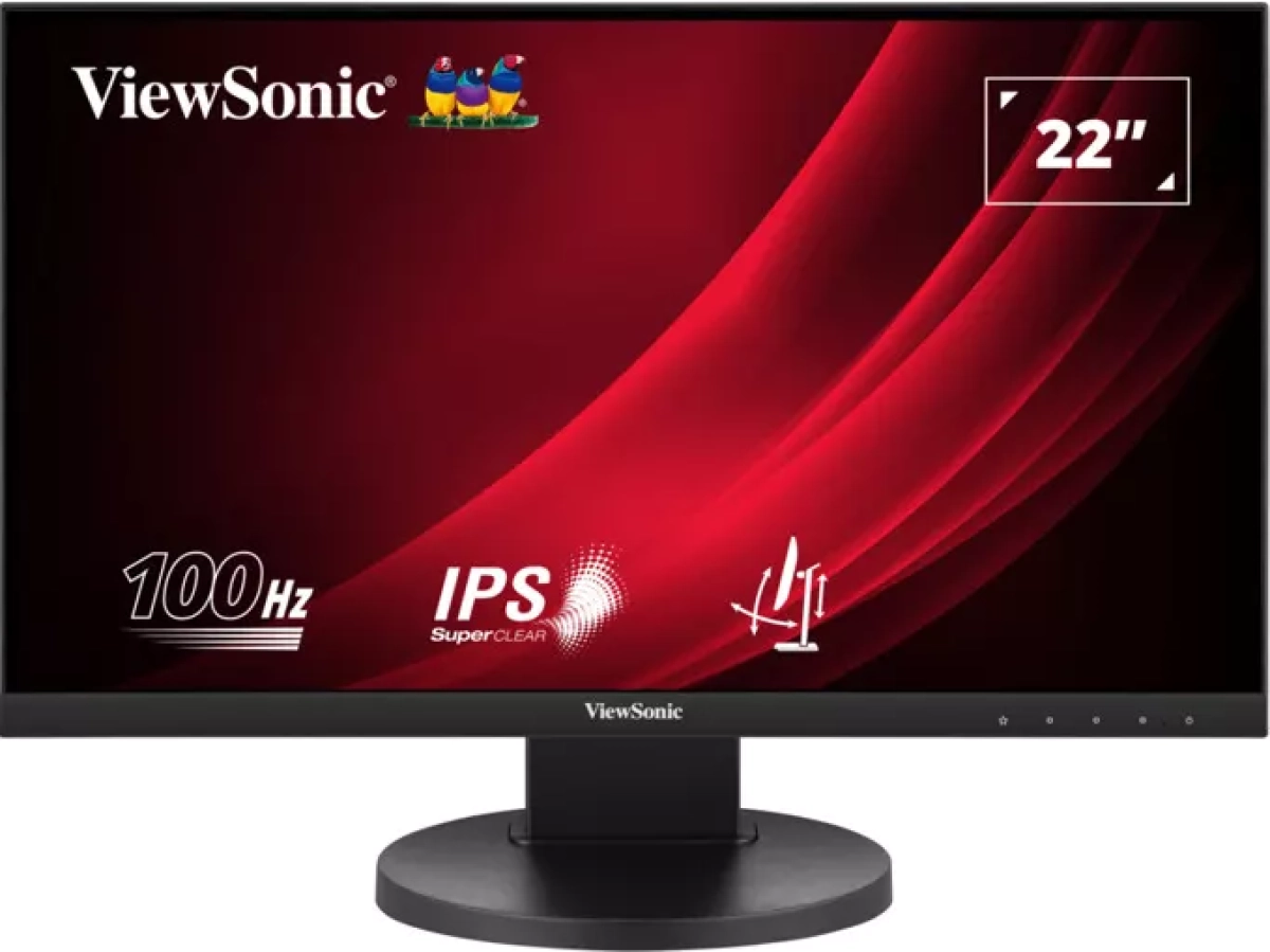 Монитор ViewSonic VG2208A - 21.5" (54.61cм.), 1920 x 1080 Full HD, IPS панел, 100 Hz, 5 ms, 50 000 000:1, 250cd/m2, DisplayPort, HDMна ниска цена с бърза доставка - BestPC.BG