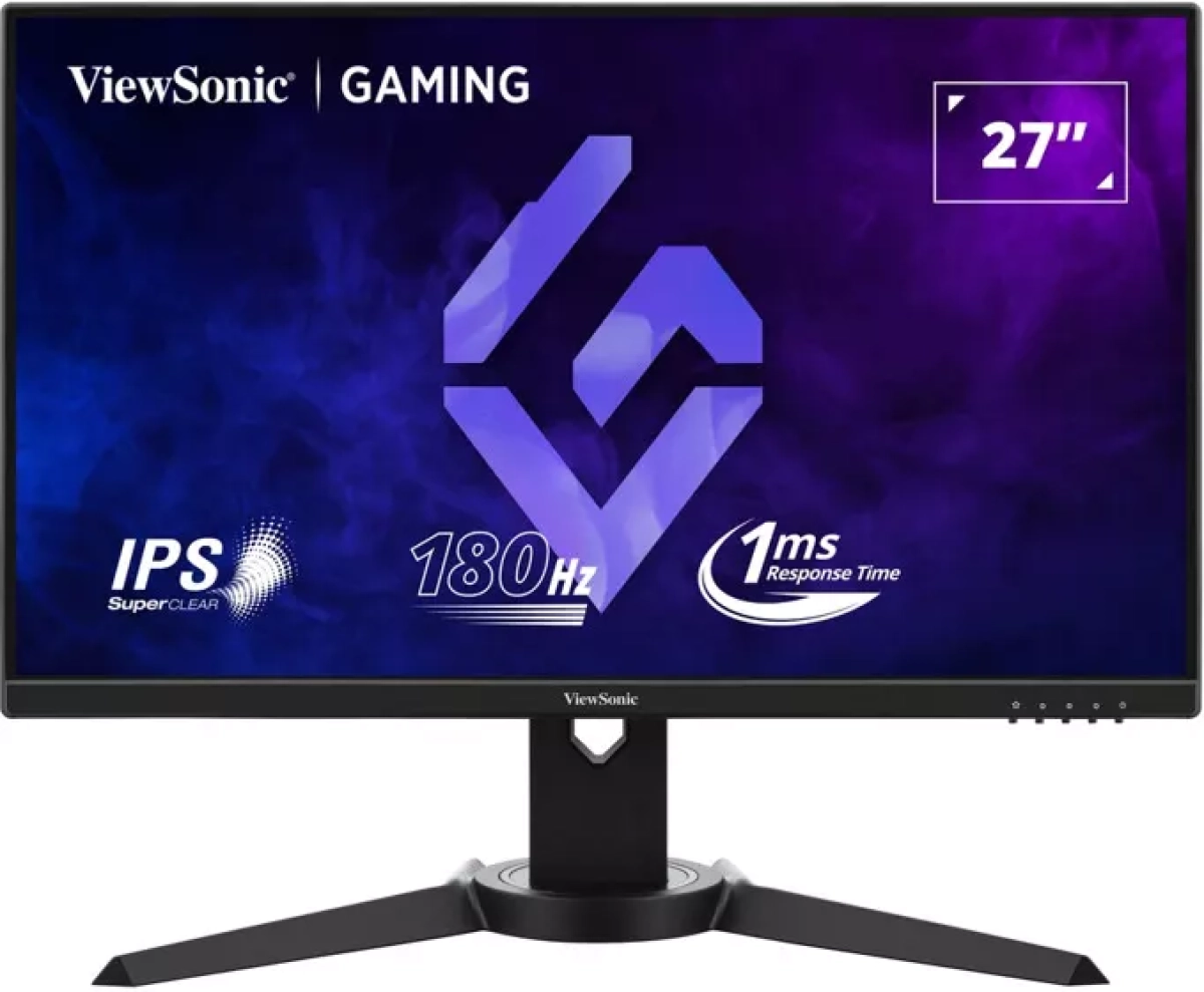 Монитор Геймърски ViewSonic VX2779J-HD-PRO - 27", IPS панел, 180 Hz, Full HD, 1 ms., 50 000 000:1, HDR10, 250 cd/m2, DisplayPort, HDMIна ниска цена с бърза доставка - BestPC.BG