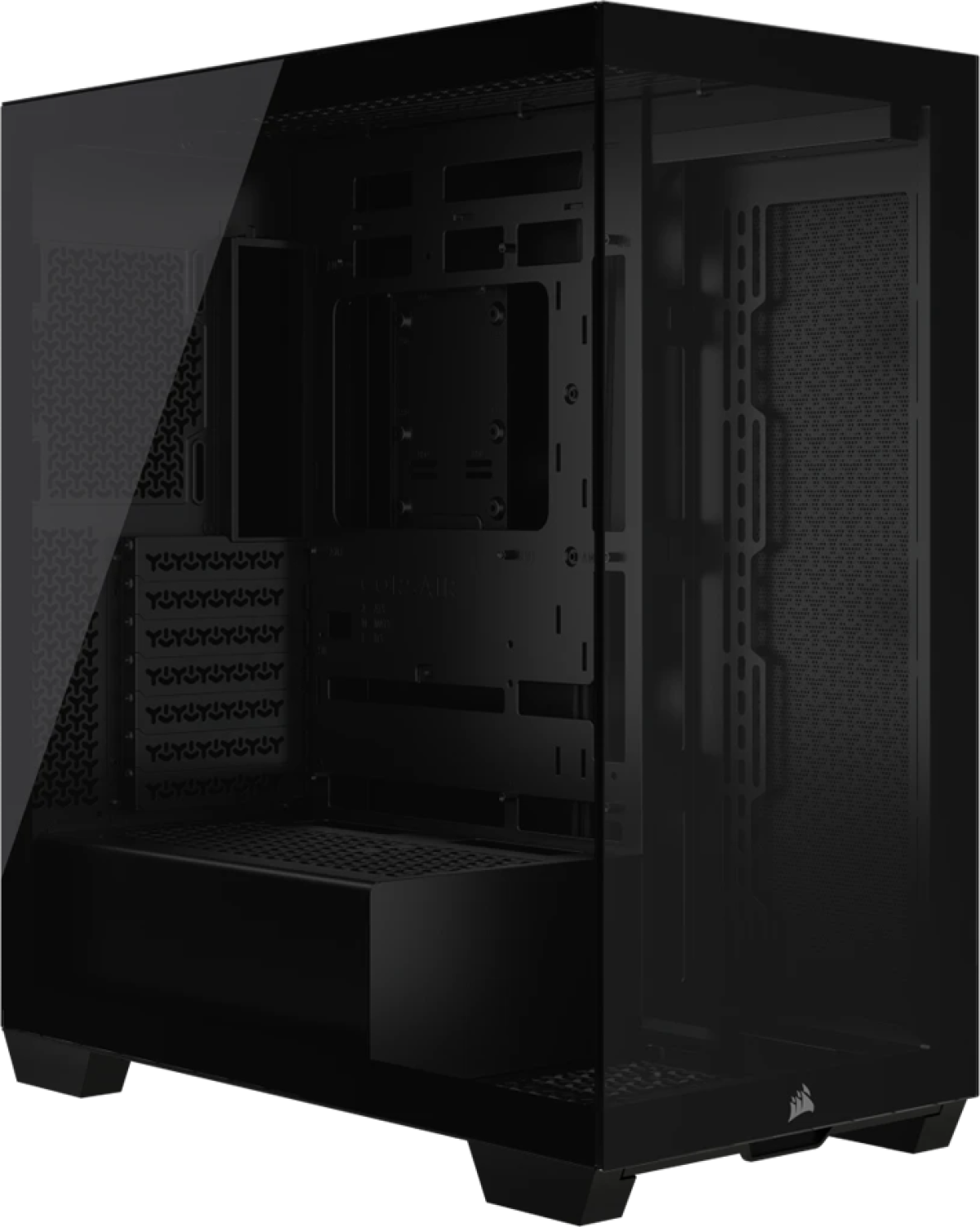 Кутия Corsair 3500X, Mid Tower, ATX, Micro ATX, 2x USB 3.2, USB Type C, Прозрачен капак, Черенна ниска цена с бърза доставка - BestPC.BG