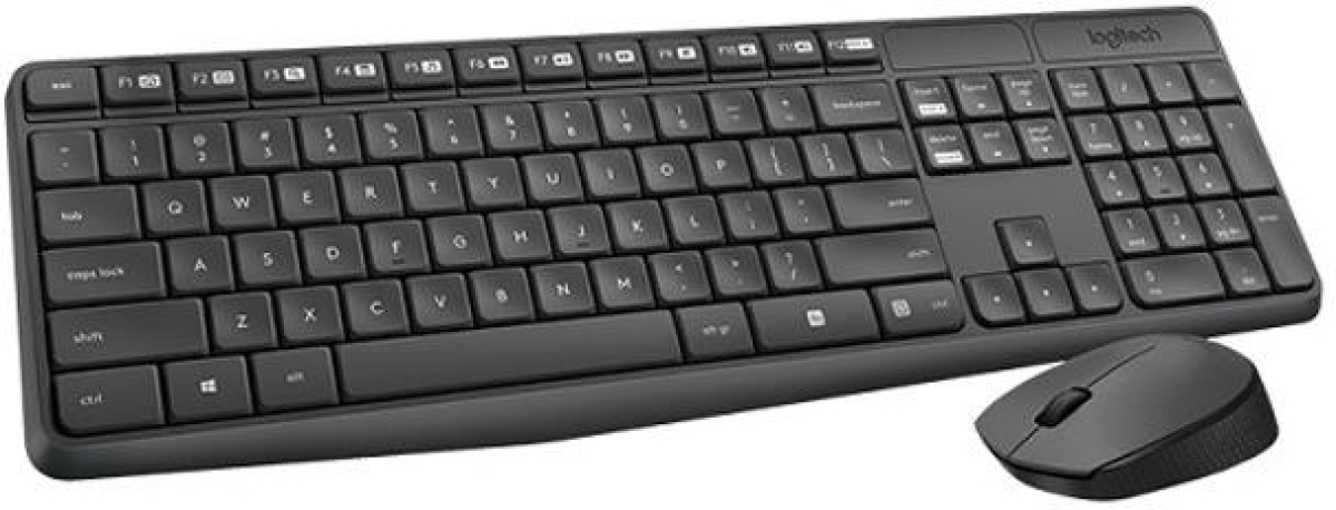 Kомплект безжични клавиатура с мишка Logitech MK235, Тъмносивна ниска цена с бърза доставка - BestPC.BG