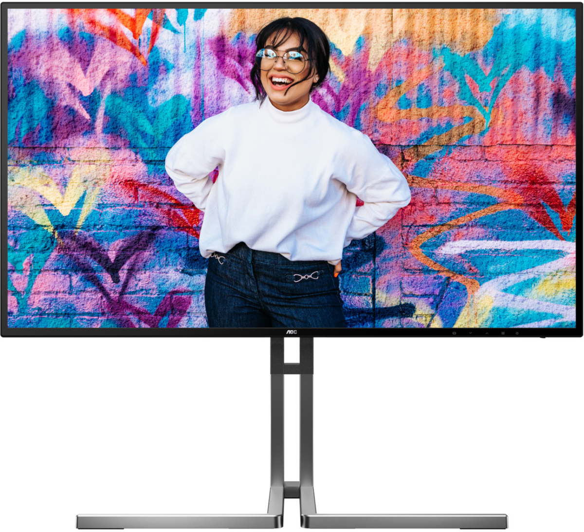 Монитор AOC U27U3CV, 27\'\' Nano IPS panel, AG, 16:9, UHD 3840x2160, 350cd/m2, 1300:1на ниска цена с бърза доставка - BestPC.BG
