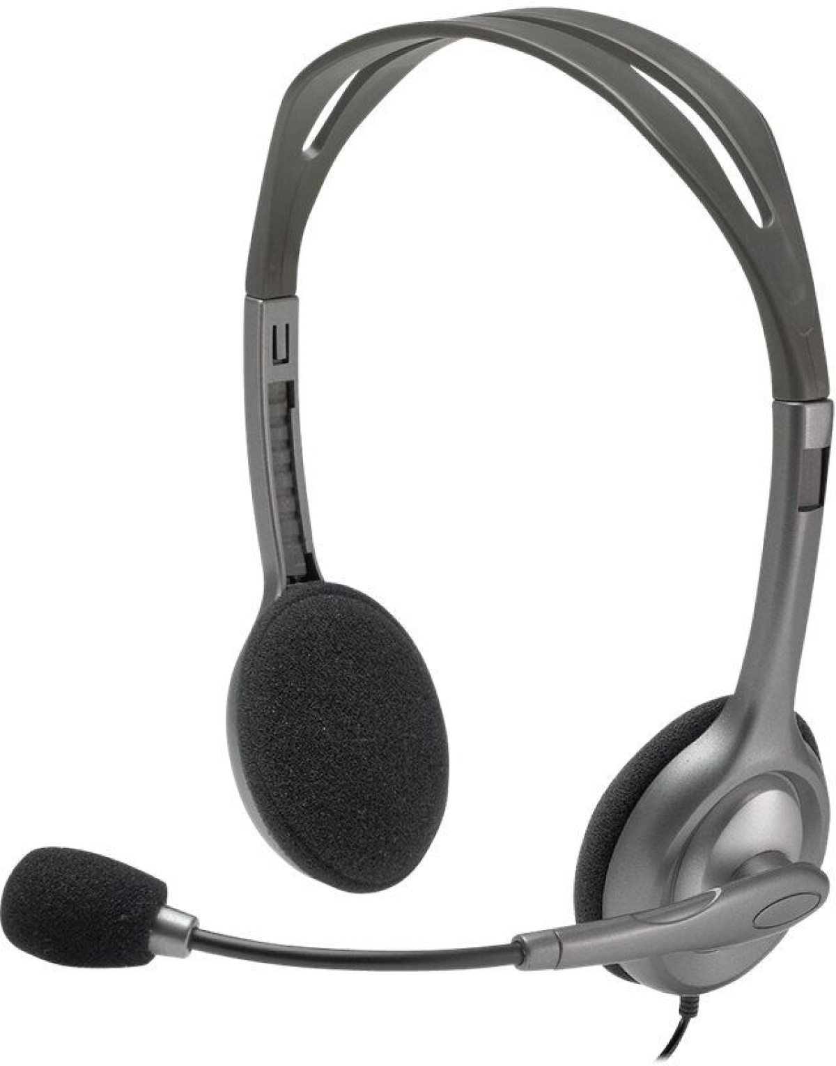 СЛУШАЛКИ LOGITECH H110 -  Wired - Silver - PN 981-000271на ниска цена с бърза доставка - BestPC.BG