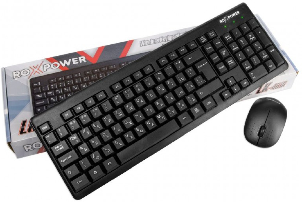 Комплект ROXPOWER LK-4010, безжични мишка и клавиатурана ниска цена с бърза доставка - BestPC.BG