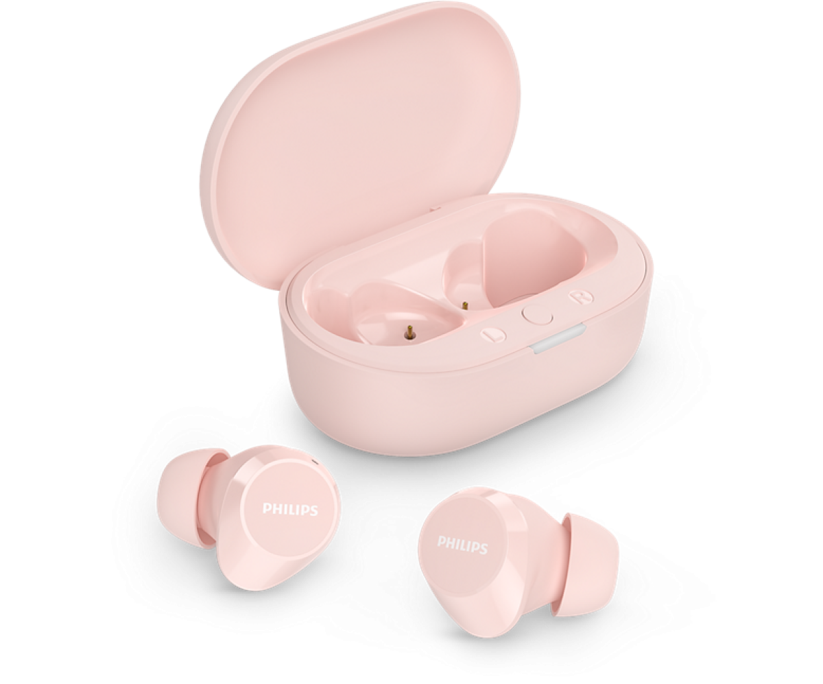 Слушалки PHILIPS - 20 - 20 000 Hz, 10 мм. диаметър на високоговорителя, Ясни разговори, Стабилна Bluetooth връзка, розовина ниска цена с бърза доставка - BestPC.BG