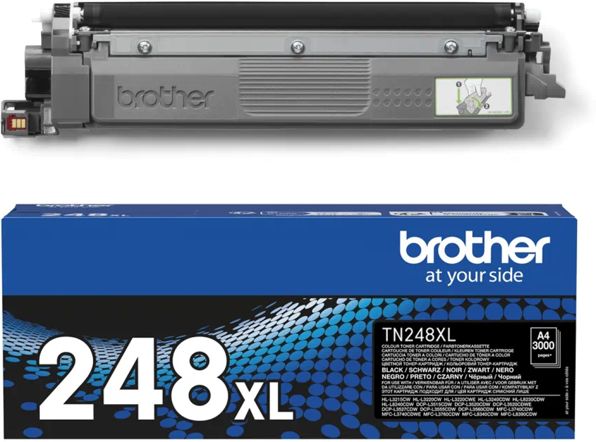 Brother Тонер TN-248XLBK, 3000 страници-5%, Blackна ниска цена с бърза доставка - BestPC.BG