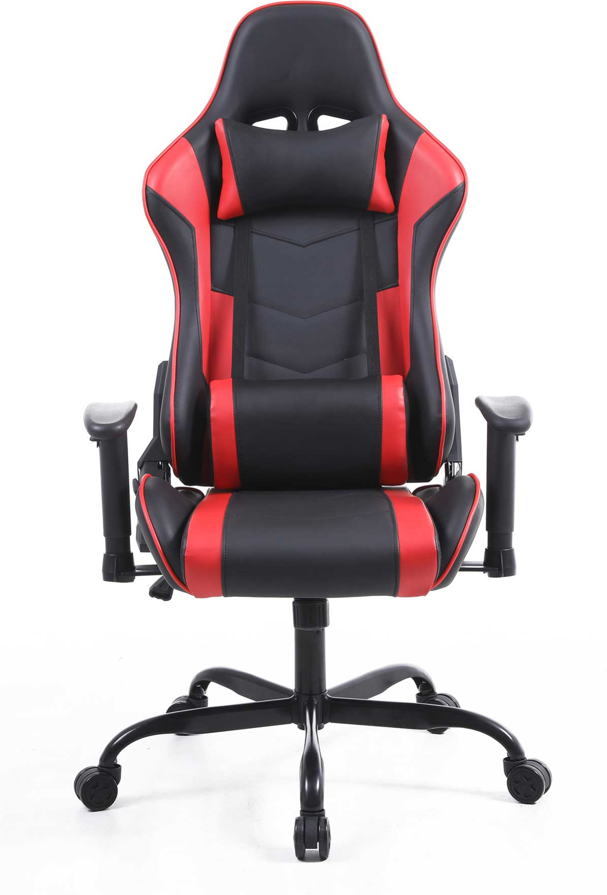 Геймърски стол RFG Bake, екокожа, метална основа, до 130 kg, черно-червенна ниска цена с бърза доставка - BestPC.BG