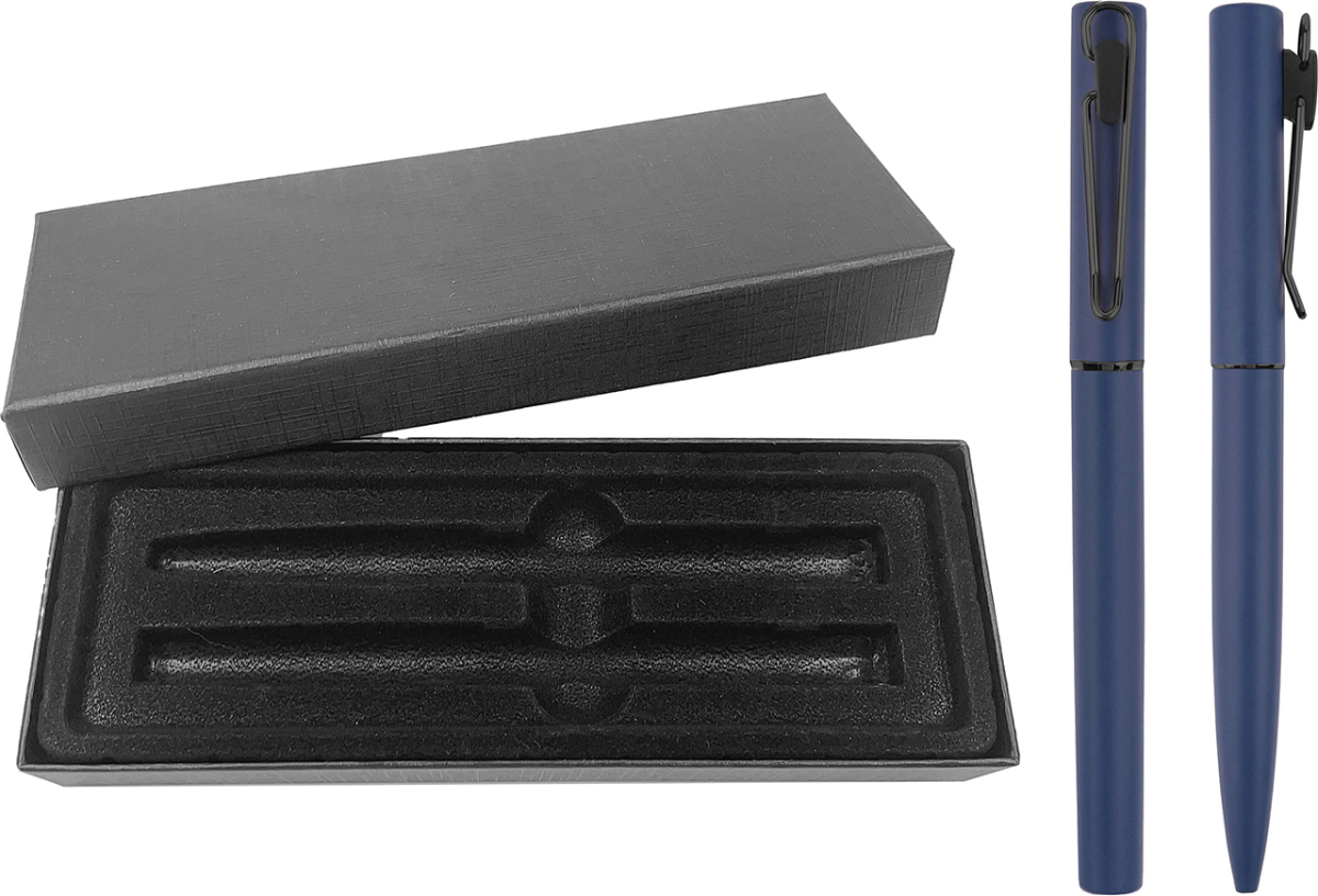 Caligo Комплект химикалка и ролер, метални, синина ниска цена с бърза доставка - BestPC.BG