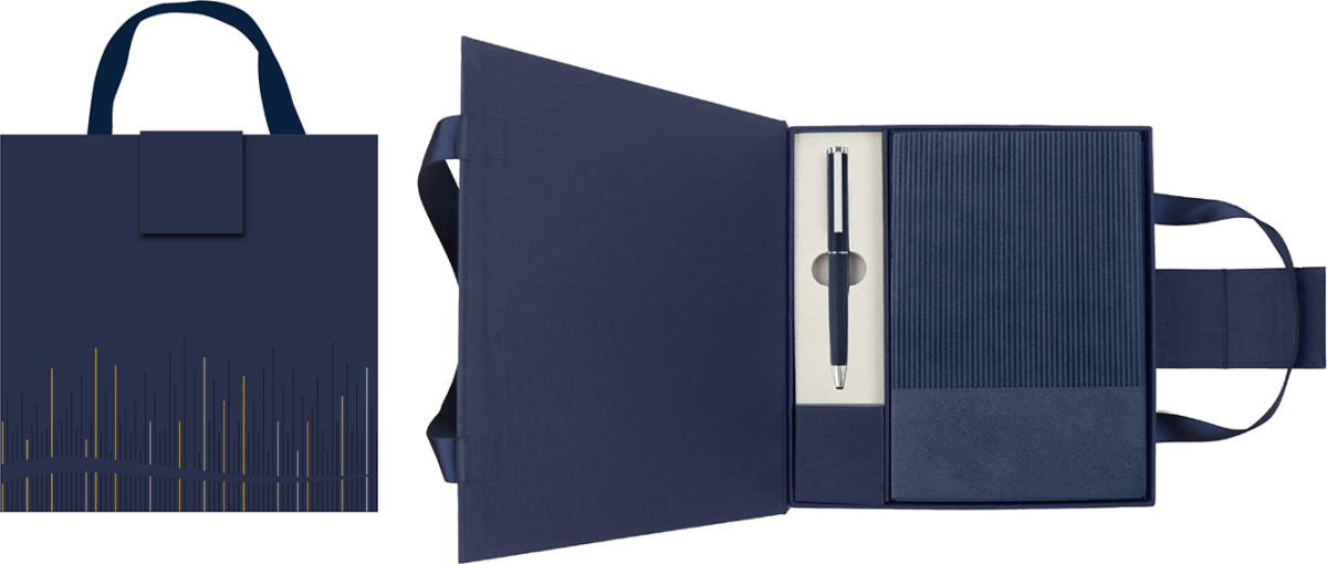 Matrix Blue Комплект тефтер и химикалка, в кутия, синина ниска цена с бърза доставка - BestPC.BG