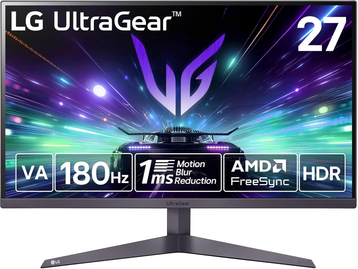 Монитор Геймърски LG 27GS50F-B, 27" Full HD, VA, 180 Hz, 250 cd/m2, HDMI, DisplayPort, 16:9, Черенна ниска цена с бърза доставка - BestPC.BG