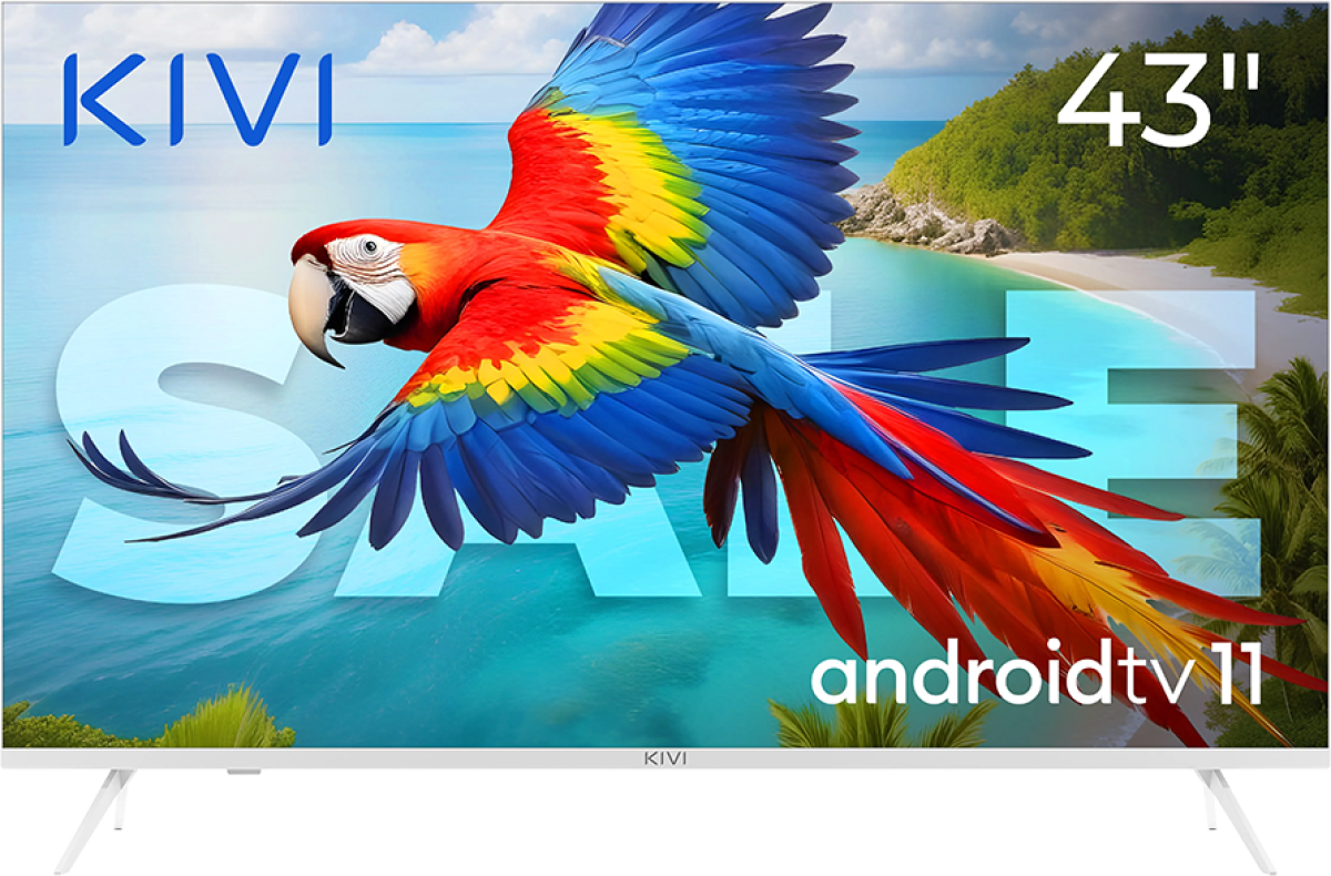 Телевизор 43\', UHD, Android TV 11, Бял, 3840x2160, 60 Hz, Звук 2x12W, 53 kWh/1000h , BT5.1, HDMIна ниска цена с бърза доставка - BestPC.BG