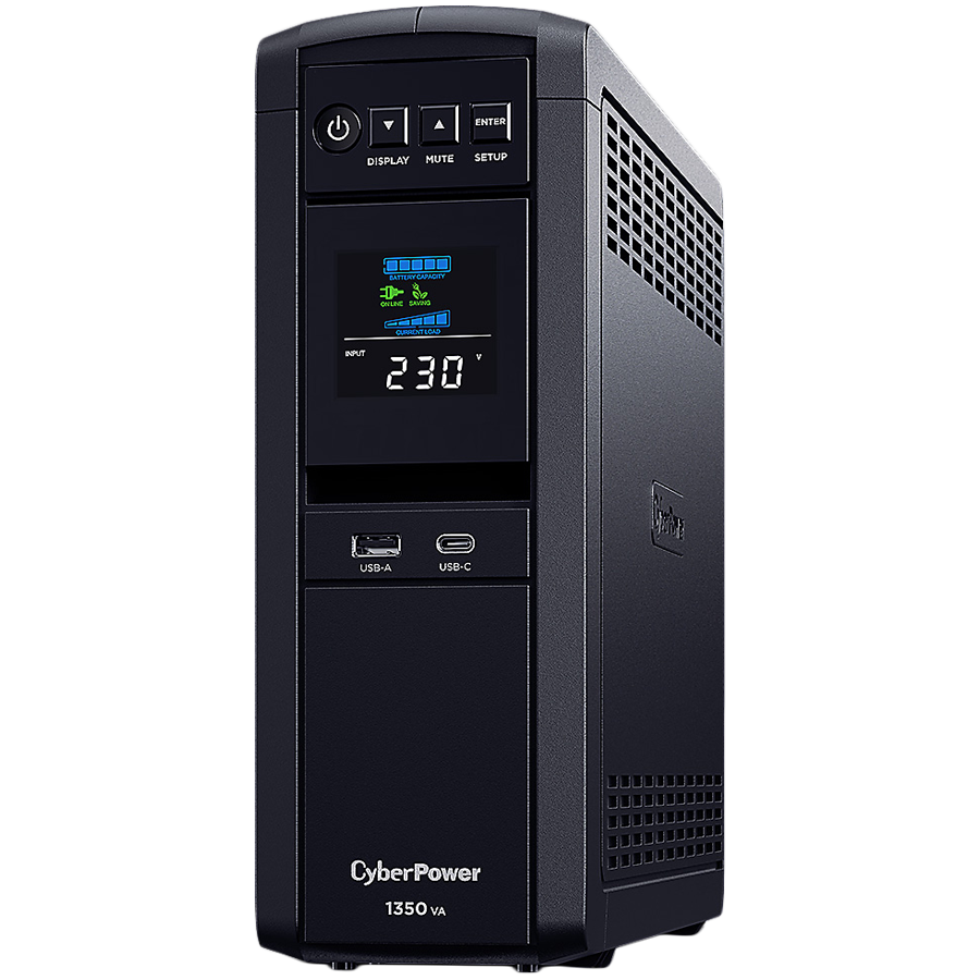 Непрекъсваемо захранване (UPS) CyberPower UPS AVR, 1350VA/810W, Line-Interactive, LCD дисплейна ниска цена с бърза доставка - BestPC.BG