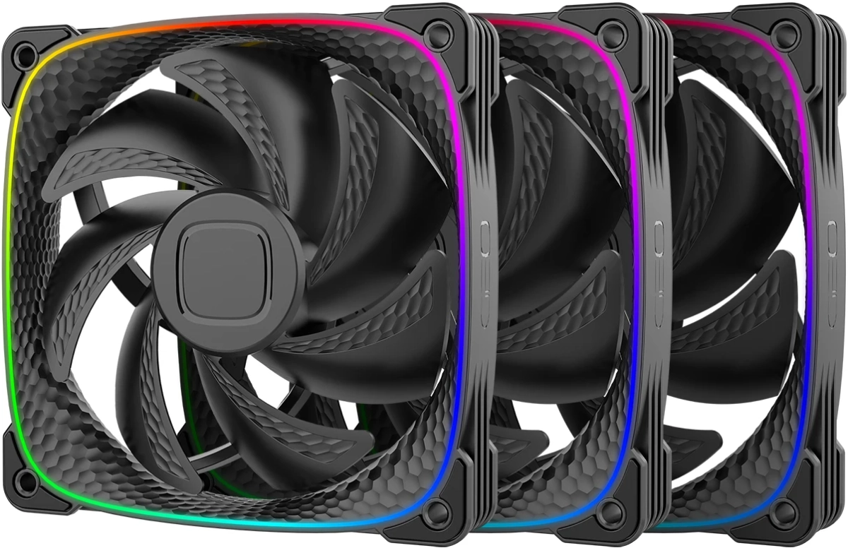 Geometric Future Комплект вентилатори Fan Pack 3-in-1 - Squama 2503B Blackна ниска цена с бърза доставка - BestPC.BG