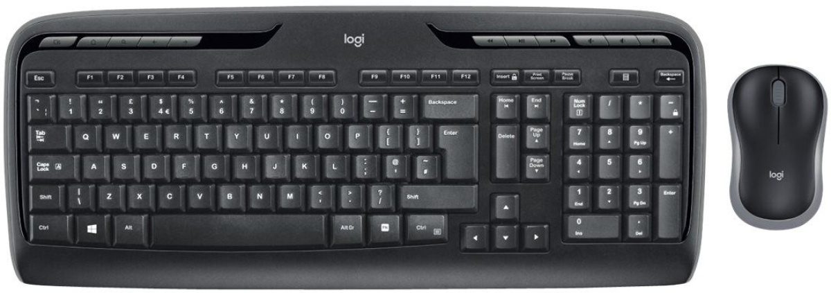 Клавиатура LOGITECH MK330 US - Wireless - БЕЗ БДС КИРИЛИЗАЦИЯ - without BDS Cyrillic - Чернана ниска цена с бърза доставка - BestPC.BG