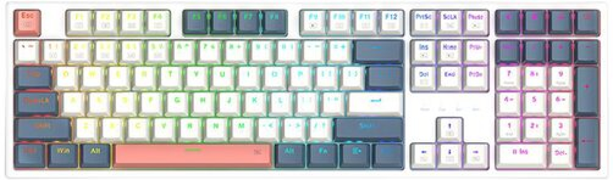 Механична геймърска клавиатура Redragon Trundle K668WBO RGB_RD , Бялна ниска цена с бърза доставка - BestPC.BG