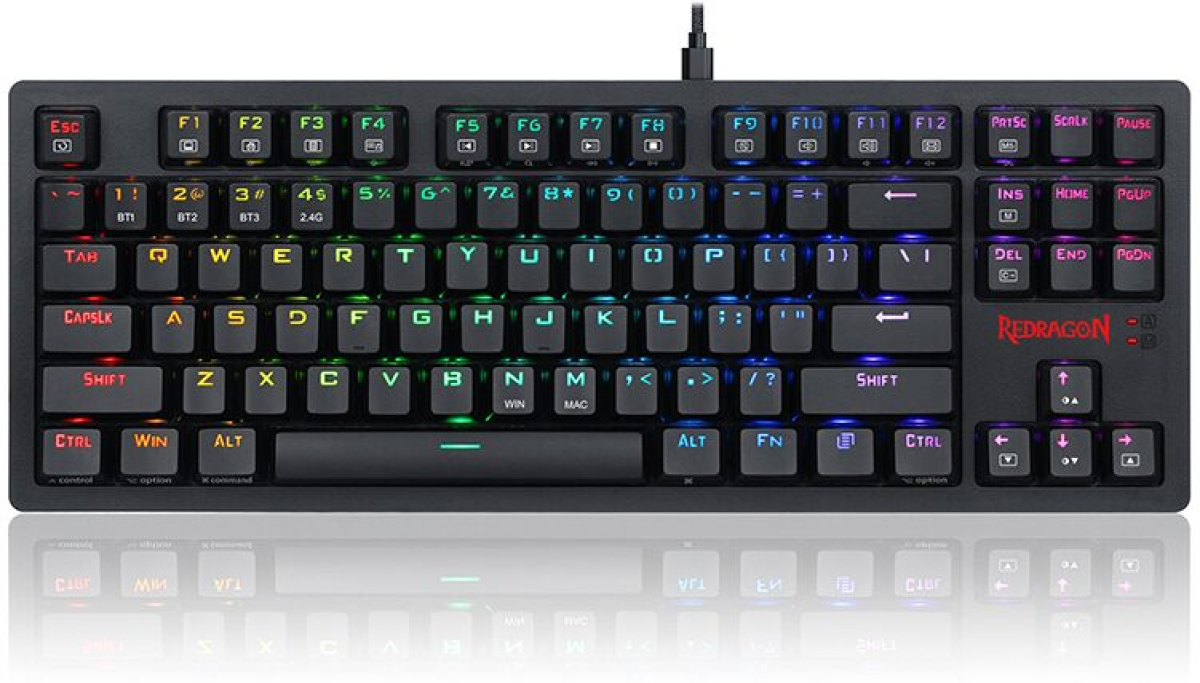 Клавиатура Redragon Karma K598P-KBS blue switches, RGB безжична-USB механична геймърскана ниска цена с бърза доставка - BestPC.BG