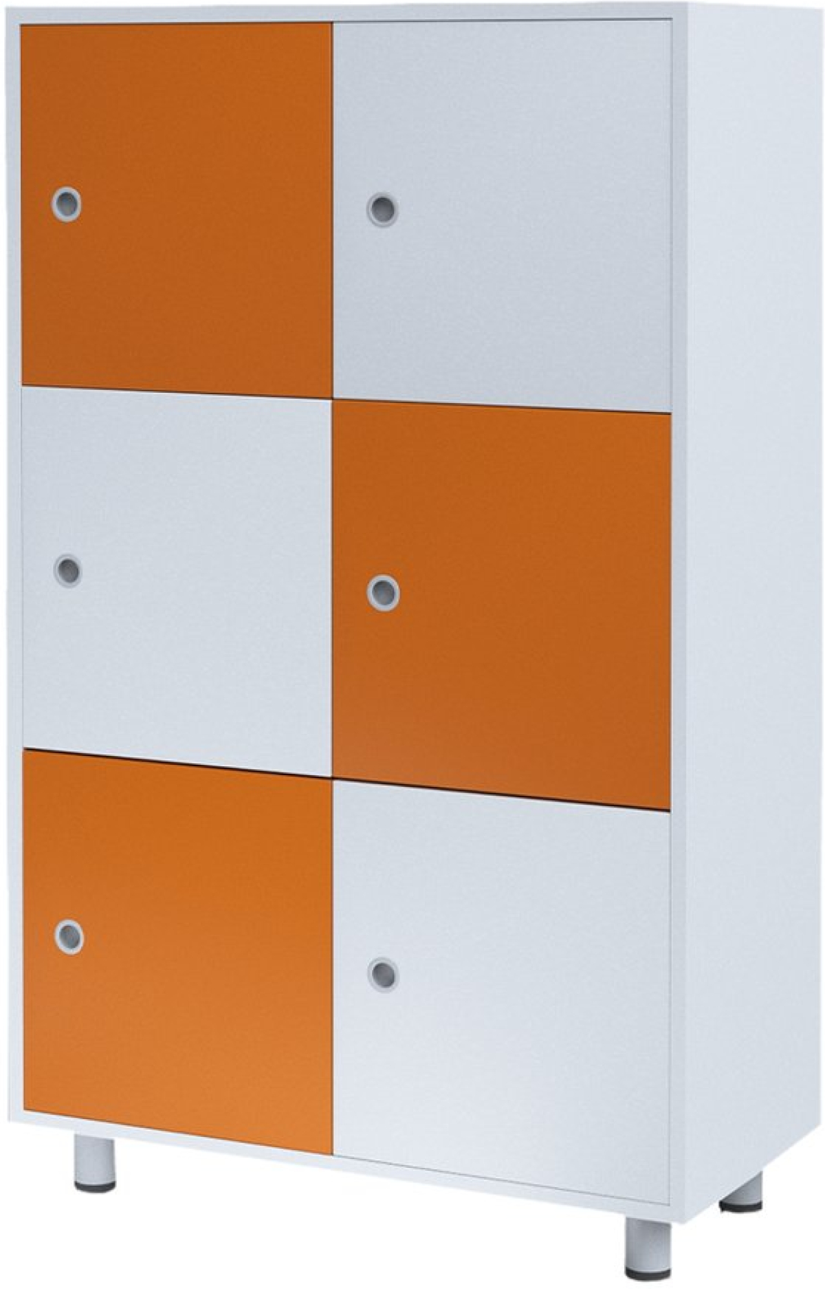 Шкаф RFG Dale, с 6 отделения, 800 х 400 х 1200 mm, ПДЧ, бяло-оранжевна ниска цена с бърза доставка - BestPC.BG