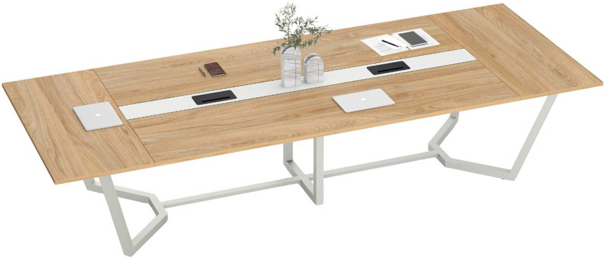 Бюро Заседателна маса RFG Roy, 3600 х 1400 х 750 mm, правоъгълен плот, ПДЧ 25 mm, VL ELM, бяла основана ниска цена с бърза доставка - BestPC.BG