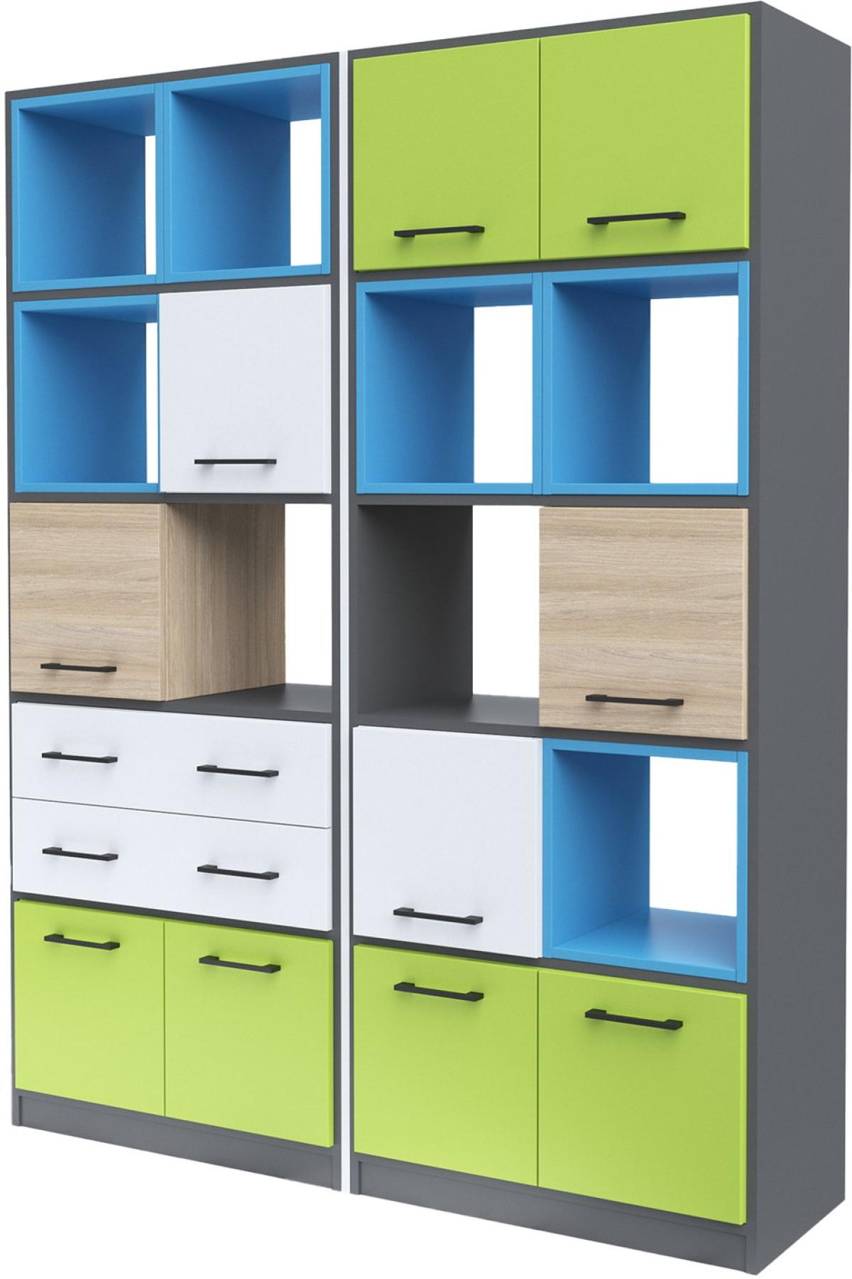 Композиция RFG Libra KM-KL, 1532 х 400 х 1993 mm, ПДЧ 18 mmна ниска цена с бърза доставка - BestPC.BG