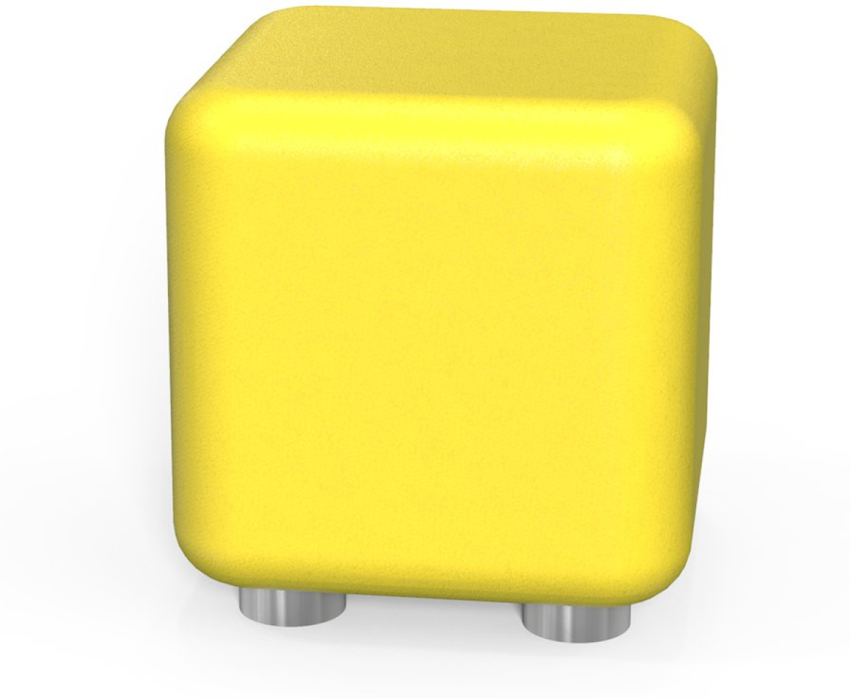 Табуретка RFG Cube, квадратна, екокожа, 60 х 60 х 43 cm, жълтана ниска цена с бърза доставка - BestPC.BG